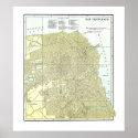 1891 Map of San Francisco - Poster posters