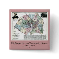 1891 Map of Washington City & Surrounding Country Pin