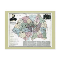 1891 Map of Washington City & Surrounding Country postcards