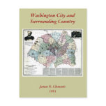 1891 Map of Washington City & Surrounding Country Postcard