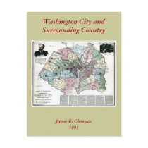 1891 Map of Washington City & Surrounding Country postcards