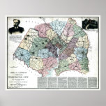 1891 Map of Washington City & Surrounding Country Print