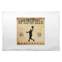 1891 Springfield Massachusetts Basketball Placemat