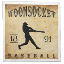 1891 Woonsocket Rhode Island Baseball Cloth Napkin