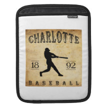 1892 Charlotte North Carolina Baseball Sleeves For iPads