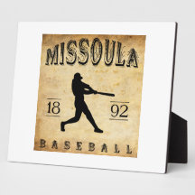 1892 Missoula Montana Baseball Display Plaques