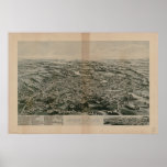 1893  Ipswich, MA Birds Eye View Panoramic Map Poster