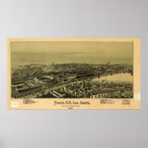 1895 Altoona, PA Birds Eye View Panoramic Map Poster