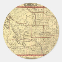 1895 Wyoming Map Stickers