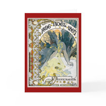 1896 NOEL 1897 Alphonse Maria Mucha cards by ArtNouveauDaz 1896 NOEL 1897 Alphonse Maria Mucha cards
