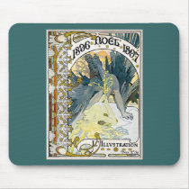 1896 NOEL 1897 Alphonse Maria Mucha mousepads by ArtNouveauDaz 1896 NOEL 1897 Alphonse Maria Mucha mousepads