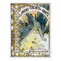 1896 NOEL 1897 Alphonse Maria Mucha Post Cards