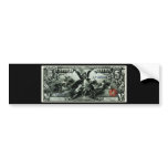 1896 US Five Dollar silver Certificate Bumper Stickers