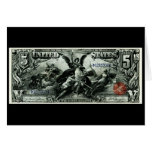 1896 US Five Dollar silver Certificate Cards
