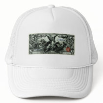 1896 US Five Dollar silver Certificate Mesh Hat