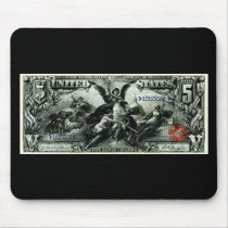 1896 US Five Dollar silver Certificate Mouse Pad