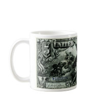 1896 US Five Dollar silver Certificate Coffee Mug