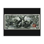 1896 US Five Dollar silver Certificate Postcards