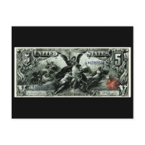 1896 US Five Dollar silver Certificate Postcards
