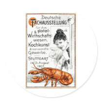 1897 Culinary Poster Stickers