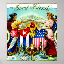 1898 Good Friends Cigars Print