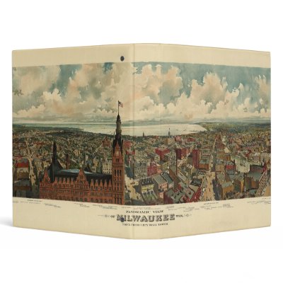 1898 Milwaukee, WI Birds Eye View Binder by PaperTimeMachine