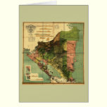 1898 Official Map of Nicaragua cards