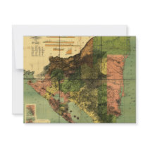 1898 Official Map of Nicaragua Invitation