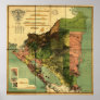 1898 Official Map of Nicaragua Print