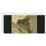 1898 Official Map of Nicaragua Customized Rack Card