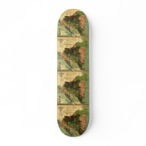 1898 Official Map of Nicaragua Skate Decks