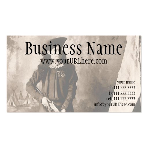 1898 Photo of Miss Annie Oakley Holding a Rifle Business Card Templates (front side)