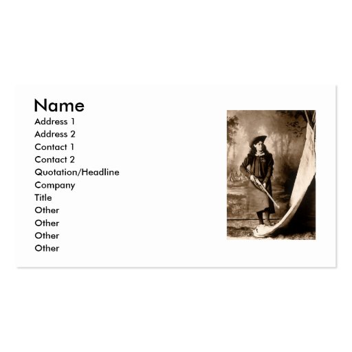 1898 Photo of Miss Annie Oakley Holding a Rifle Business Card Templates