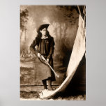 1898 Photo of Miss Annie Oakley Holding a Rifle posters