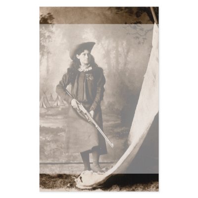 1898 Portrait of Miss Annie Oakley Holding a Rifle Personalized Stationery by YesterdayCafe