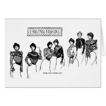 1899 Christmas Fashions from Paris Card