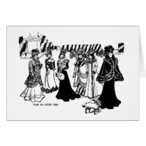 1899 French Autumn Fashions with Doggie Card by Jakestuff 1899 French Autumn Fashions with Doggie Card