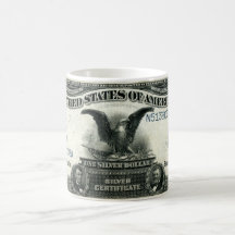 1899 One Dollar US Silver Certificate Mugs
