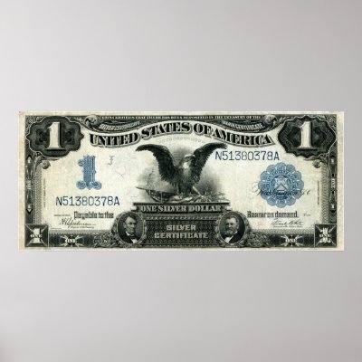 1899 One Dollar US Silver Certificate Posters by historicimage
