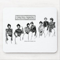 1899 Paris Christmas Fashions Mousepad by Jakestuff 1899 Paris Christmas Fashions Mousepad