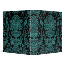 $18.95 Victorian Elegance Binder Damask Black Blue