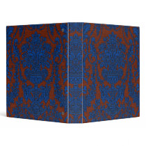 $18.95 Victorian Elegance Binder Damask Blue Brown