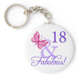 18 And Fabulous Birthday keychains
