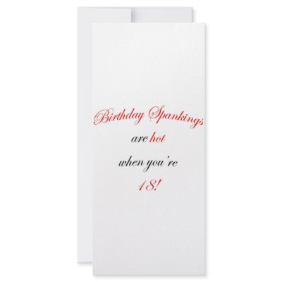 18 Birthday Spanking Custom Rack Cards by oddballbirthdays9