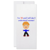 18 Don't understand women Custom Rack Card