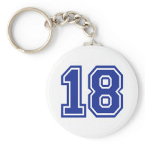 18 - Eighteen Keychain