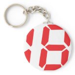 18 eighteen red alarm clock digital number key chain
