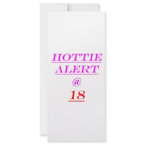 18 Hottie Alert Customized Rack Card