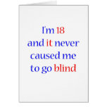 18 never gone blind greeting cards