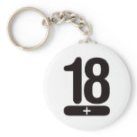 18 Plus Years Old - Black Key Chains